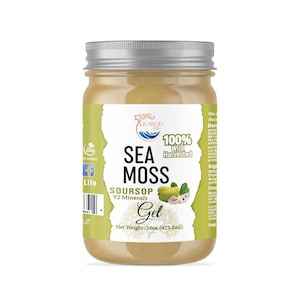 100% Wild Harvested Sea Moss Gel with Soursop – Tropical Superfood for Natural Vitality