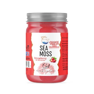 100% wild gesammeltes Seemoos-Gel mit Erdbeere - ein natürliches Superfood für das tägliche Wohlbefinden
