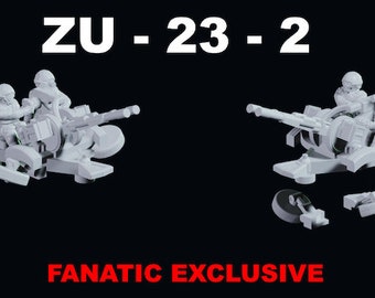 1/100 Scale Russian Command Squad, ZU-23-2 and 2B14 Podnos Mortar By Jason Miller