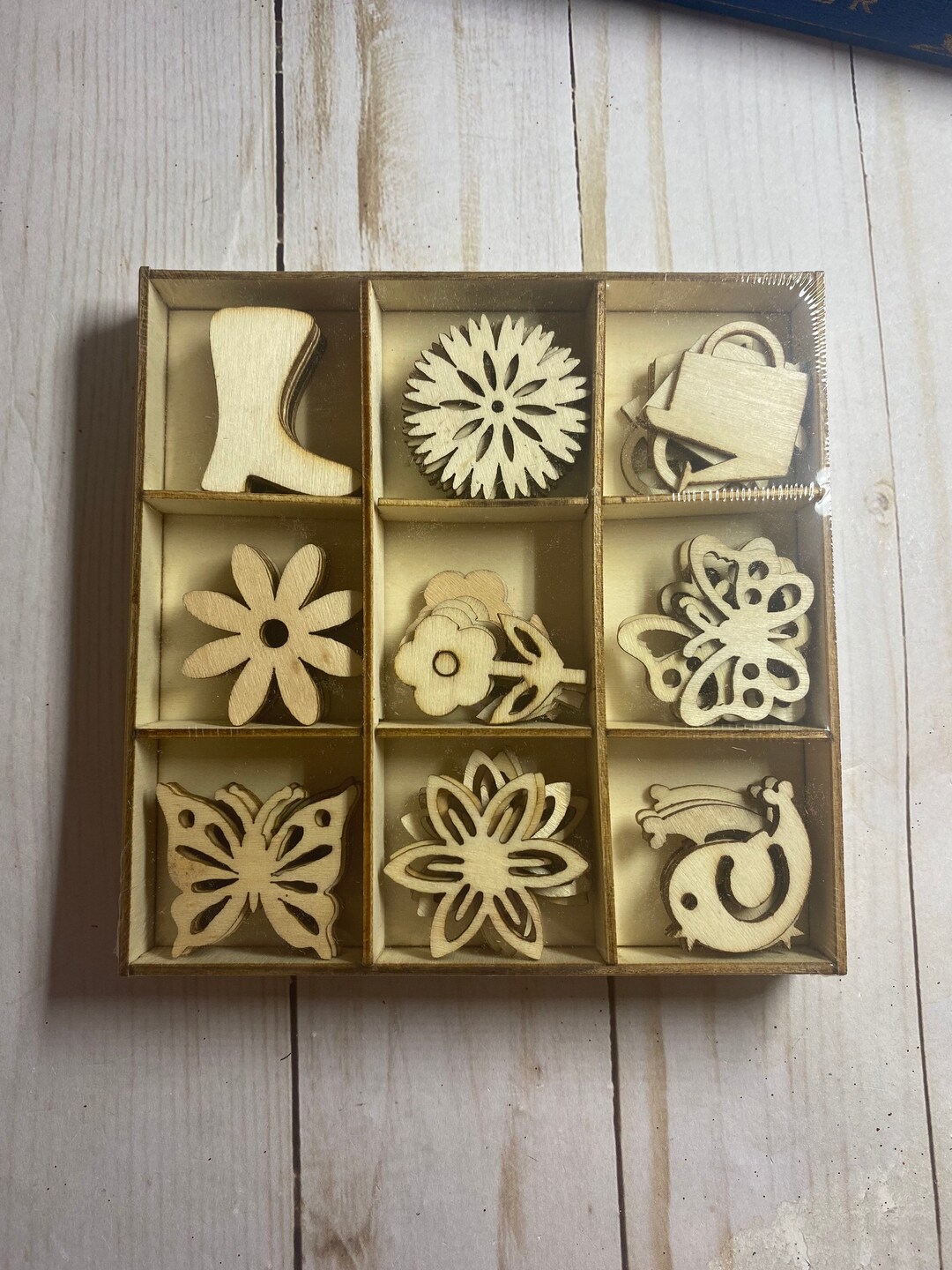 Unfinished Wooden Spring Die Cut Shapes, Miniature Wooden Die Cuts