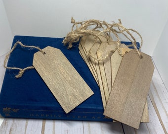 Blank wooden gift tags set of 10 - blank wood presents tags - unfinished wooden tags - wood price tags - farmhouse tags