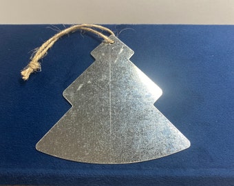 Galvanized Christmas tree ornaments, blank ornaments, metal Christmas tree, farmhouse Christmas, galvanized blank ornament.