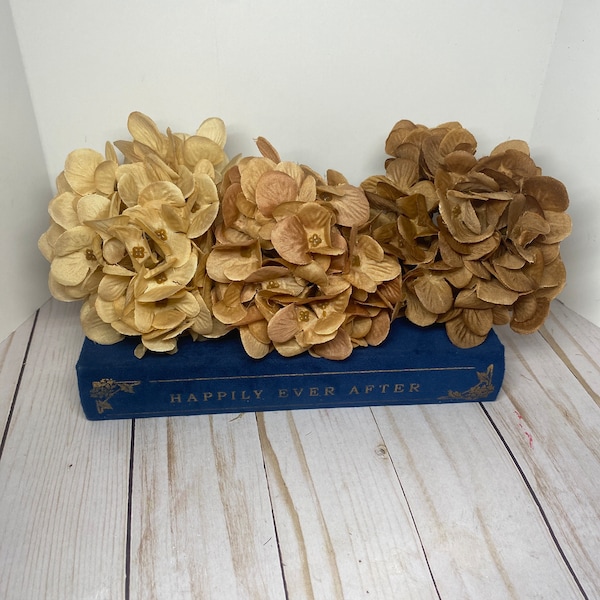 Fall hydrangea pick, beige hydrangea pick, brown hydrangea pick, fall floral pick, artificial fall pick, rustic hydrangea pick, fall pick.