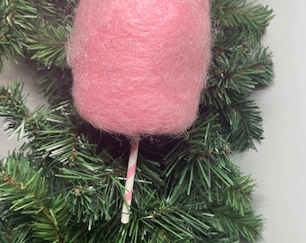 Cotton candy ornament - candy floss ornament - Christmas candy ornament - artificial cotton candy - miniature cotton candy