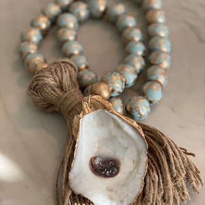 Large Blessing Bead Garland with Oyster and Tassel