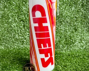 Kansas City Chiefs Tumbler, Personalized Kansas City Chiefs Cup, Epoxy Swirl NFL Fan Gift, Stainless Steel Travel Mug