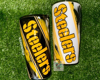 Pittsburgh Steelers Custom Tumbler, Steelers Fan Travel Tumbler, Pittsburgh Steelers Gift, Steelers Personalized tumbler