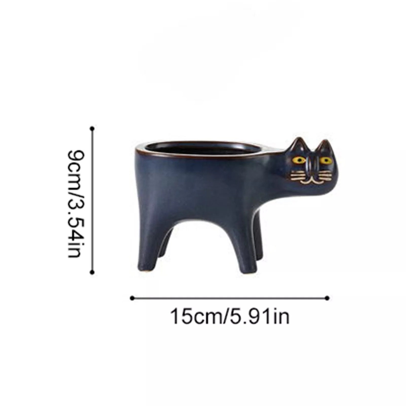 Ceramic Cat Planter Kitty Planter Animal Planter Etsy