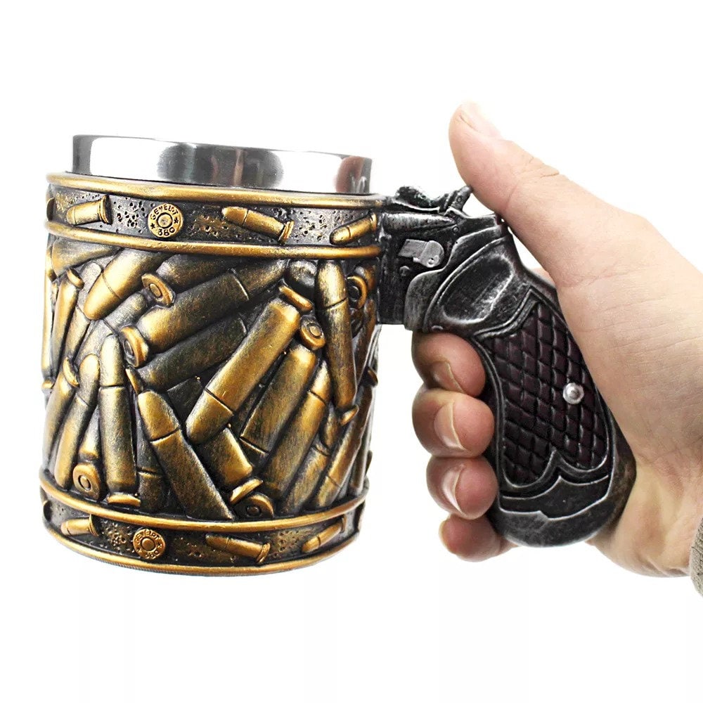Handmade Gun Mug Pistol Beer Mug Perfect Gift for Gun Etsy