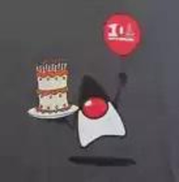 Vintage 2005 JAVAONE Java 10th Anniversary  T-shi… - image 1