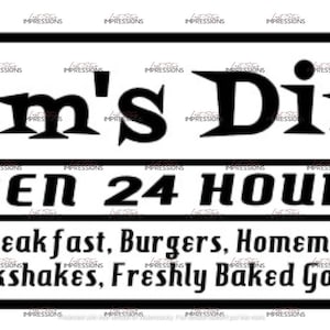 Mom&#39;s Diner (Rectangle) SVG Digital Download File