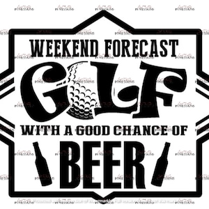 Today&#39;s Forecast GOLF SVG Digital Download File