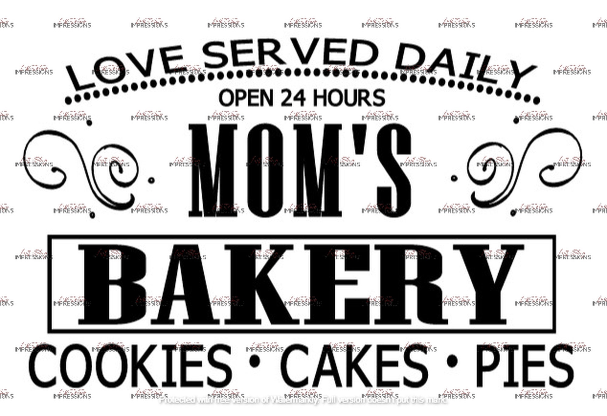 Mom's Bakery B SVG Digital Download File - Etsy
