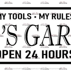 Dad&#39;s Garage SVG Digital Download File