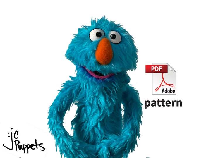 Puppet Pattern Monster Monster Puppet Pattern - Digital Download - Etsy