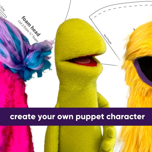 Puppet Head Pattern Digital Download cheeks Etsy Canada