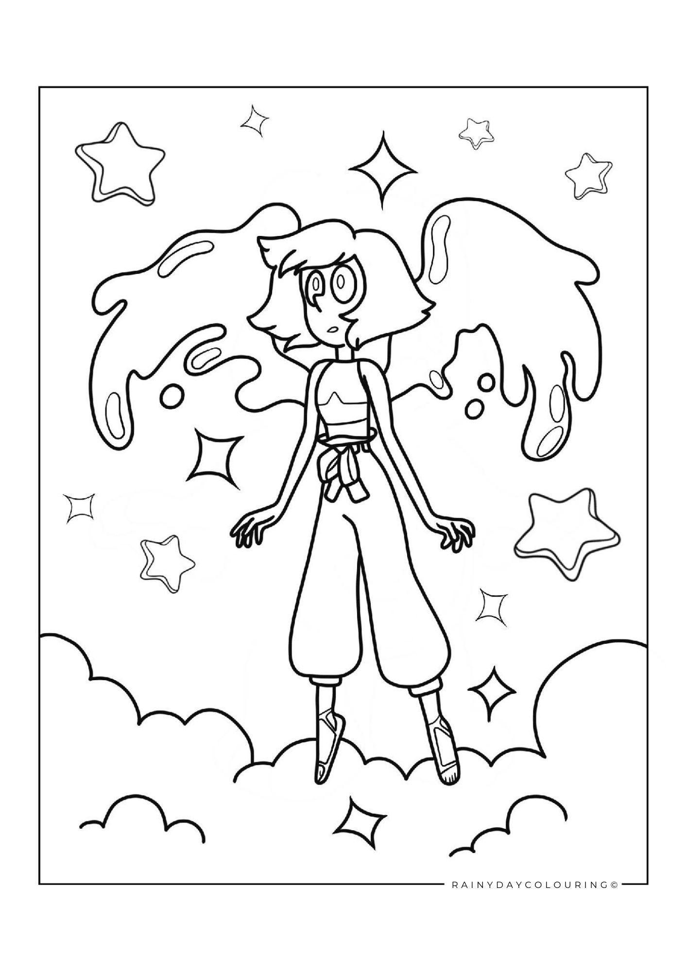 Steves Universe Printable Party Coloring Pages, 20 Personalized, Kids