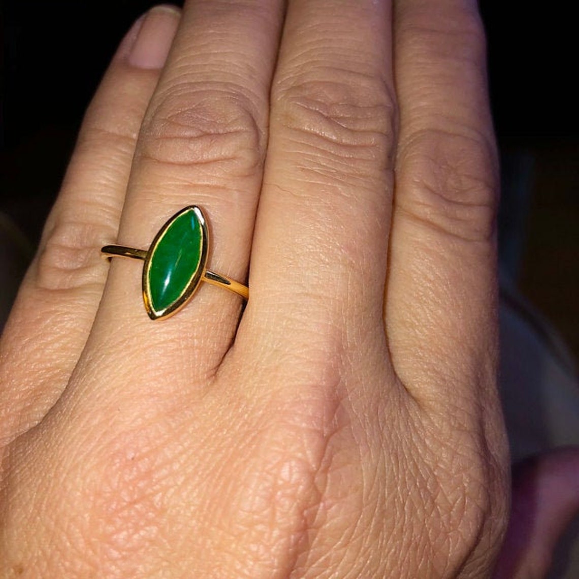 Jade Ring / Sterling Silver Ring / Ring For Women/ Natural Etsy