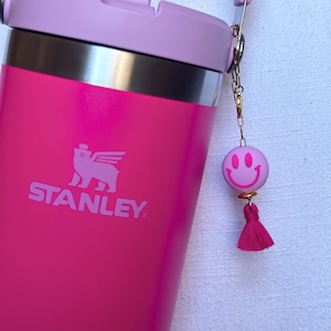 Stanley Cup Accessories/ Smiley Face Stanley Cup Charm/ Water bottle Accessories for women/ Tumblr handle Charms/ Cute Stanley Accessories