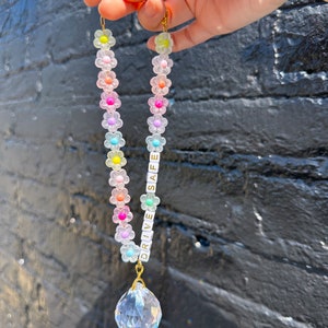 Car Suncatcher/ Car Mirror Hanging Suncatcher/Hippie Car Accessories/ Drive Safe Car Charm/Crystal Suncatcher/ Rainbow makers/Car Decor/Boho