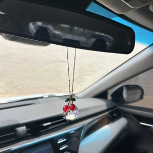 Coquette Cherry Car Accessories for Women/ Cherry Car Suncatcher/Car Mirror Hanging Suncatcher/Hippie Car Accessory/Cute Car Decor/Car Charm