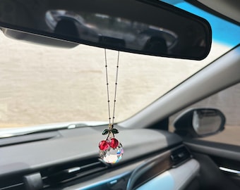 Coquette Cherry Car Accessories for Women/ Cherry Car Suncatcher/Car Mirror Hanging Suncatcher/Hippie Car Accessory/Cute Car Decor/Car Charm