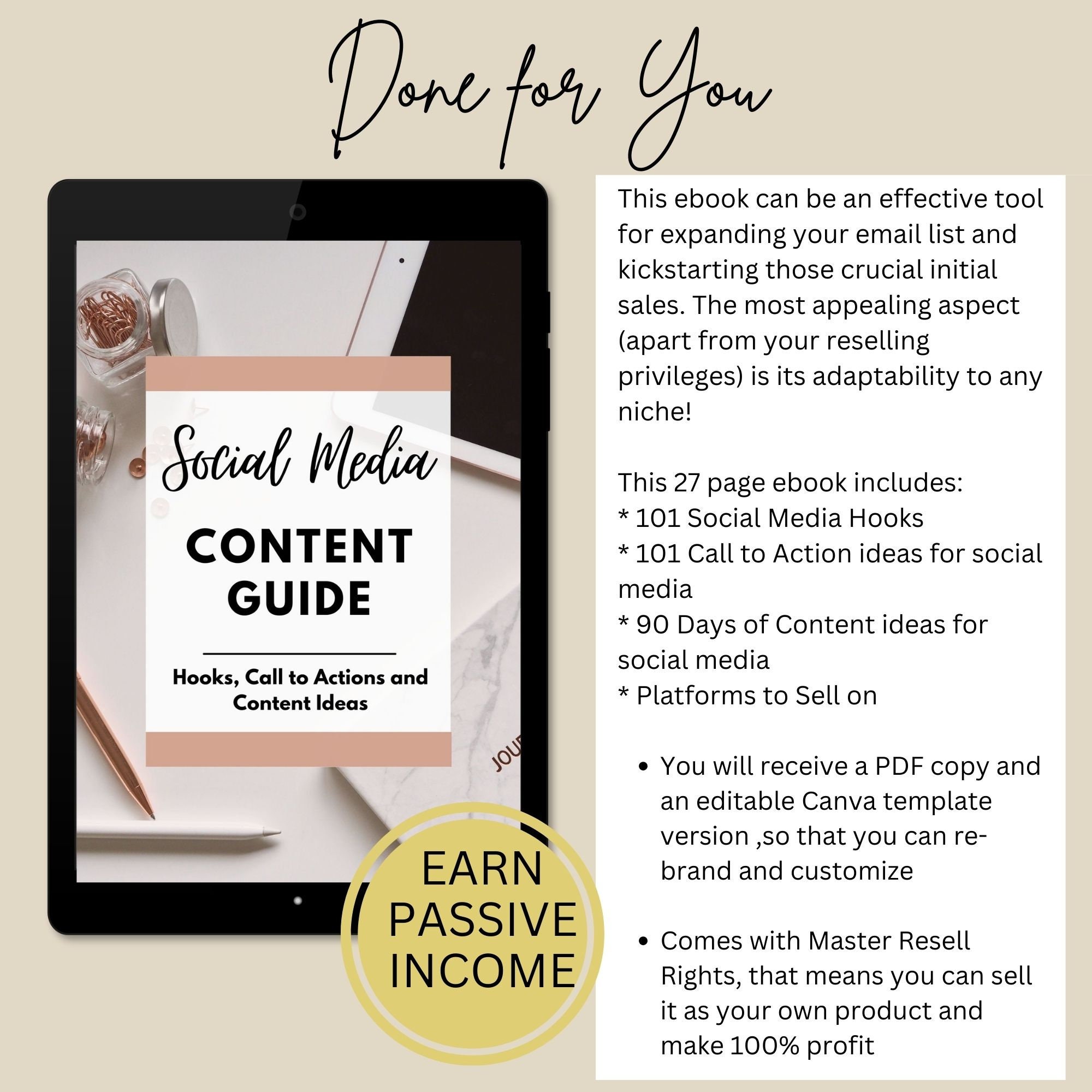 Social Media Content Guide W/ Master Resell Rights (MRR) and Private ...