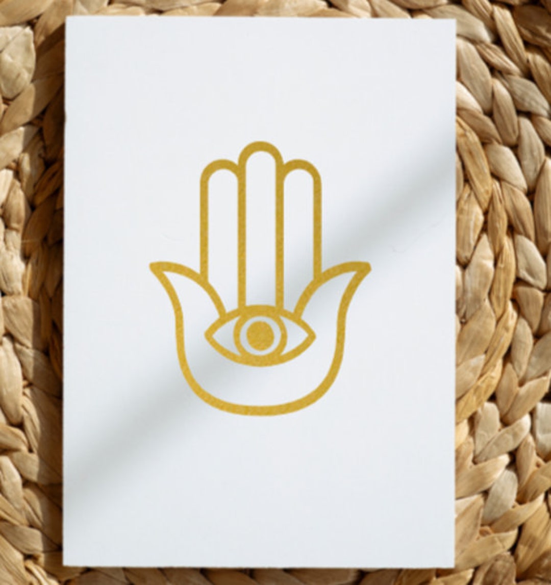 Hamsa Hand Sticker – Selbstklebend, Vinyl, Böser Blick Amulett, 9x12 Cm