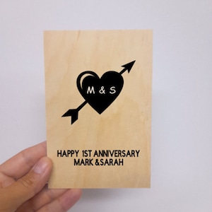 Carte en bois personnalisée amour, cadeau d'anniversaire en bois, carte d'anniversaire en bois, décoration d'intérieur en bois, carte en bois coeur d'amour