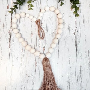 Wooden Bead Curtain Tie back | Tassel Curtain Tie back | Home Decor | Boho decor | Nursery curtain tiebacks | Nursery decor