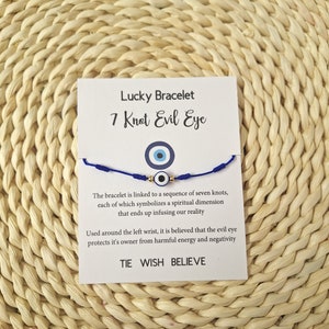 Evil Eye Adjustable Chain Bracelet, Lucky Bracelet, Evil Eye Accessories, Protection Bracelet, Protection Symbol, Evil Eye Keepsake Gift