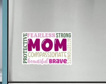 Mom Sticker or Magnet, Mom Home Decor, Gift for Her, Laptop Phone Case Water Bottle Planner Sticker, Mom Gift Idea, Mother's Day Gift