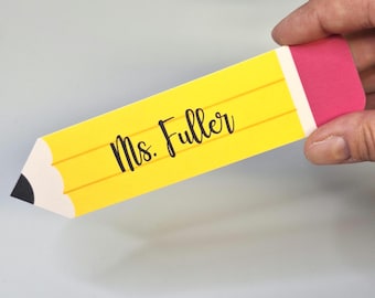 Personalized Pencil Teacher Bookmark, Teacher Appreciation Gift Accessories, Teachers Journal Planner Notebook Bookmark, Teacher Gift Idea