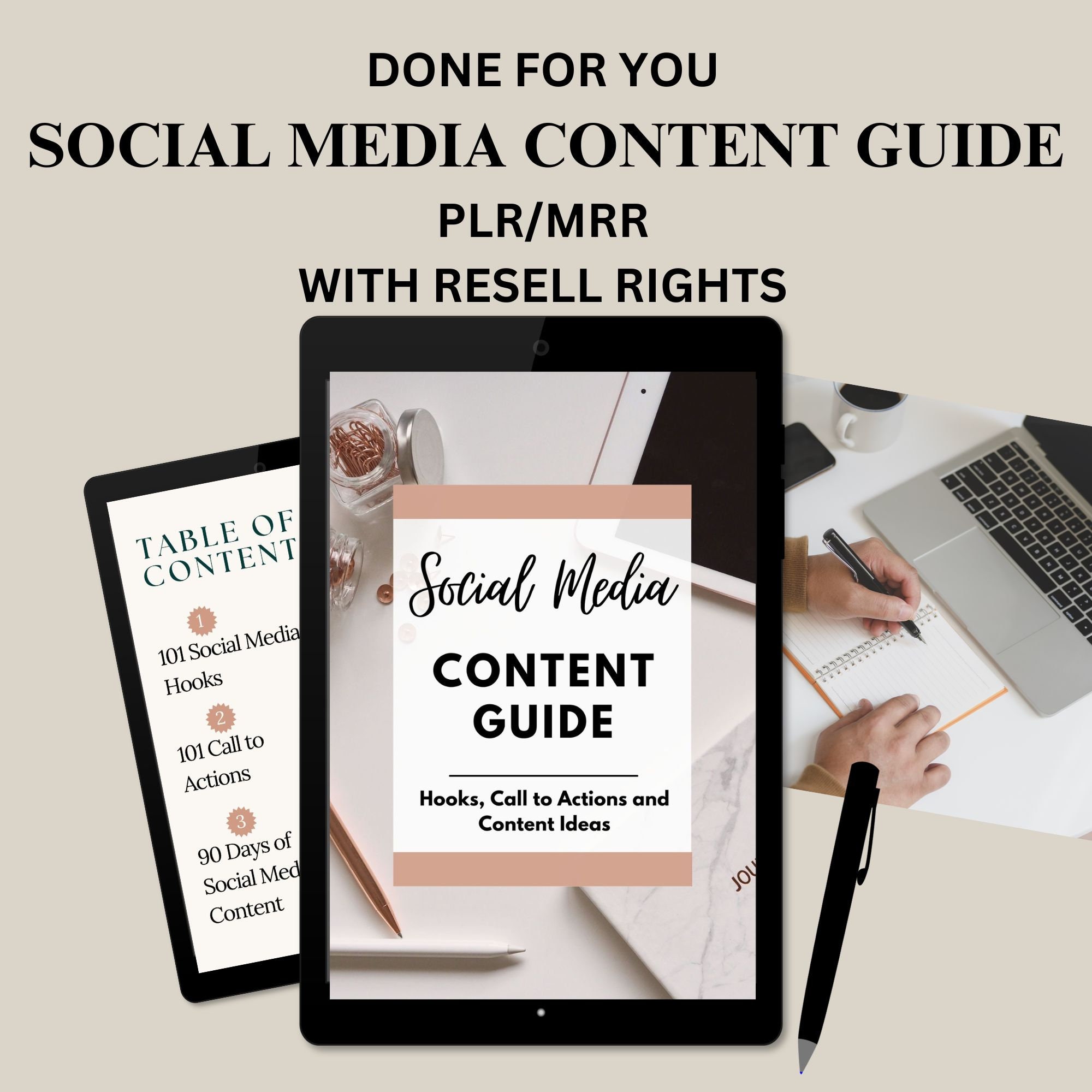 Social Media Content Guide W/ Master Resell Rights (MRR) and Private ...