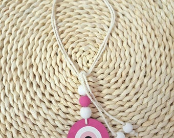 Evil Eye Bead Charm Hanging Wall Decor, House Car Protection, Housewarming Gift, Home Nursery Decor, Evil eye Doorknob hanger Bag Car Charm