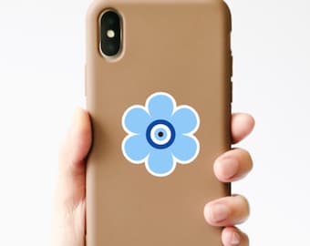 Daisy Evil Eye Waterproof Sticker Good Luck Sticker Evil Eye Laptop Water Bottle Sticker Protection Symbol Sticker Aesthetic Flower Evil Eye