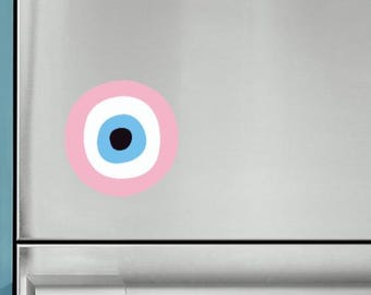 Evil Eye Pink Flexible Flat Magnet Good Luck Magnet Evil Eye Fridge Magnet Evil Eye Protection Magnet Protection Symbol Evil Eye Home Decor