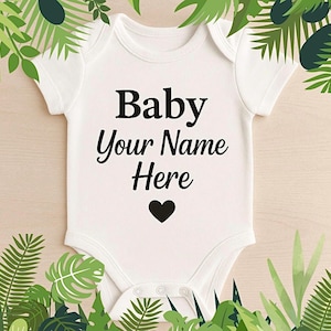 Personalized Baby Onesie – Custom Name or Saying | Baby Shower Gift | Newborn Outfit | Custom Baby Bodysuit