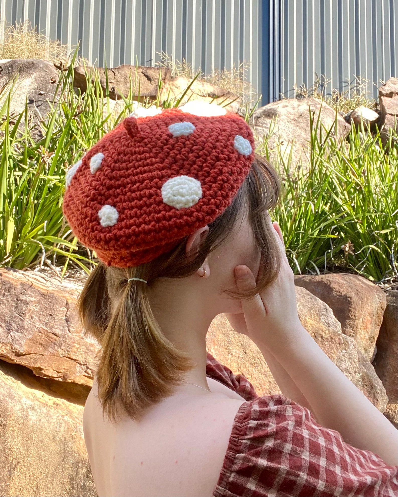 Crochet Mushroom Beret Cottagecore Fairycore Hat Etsy