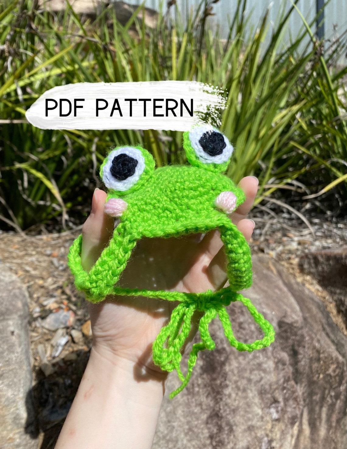 Crochet Frog Hat PDF Pattern Hat for Cats PATTERN ONLY Etsy