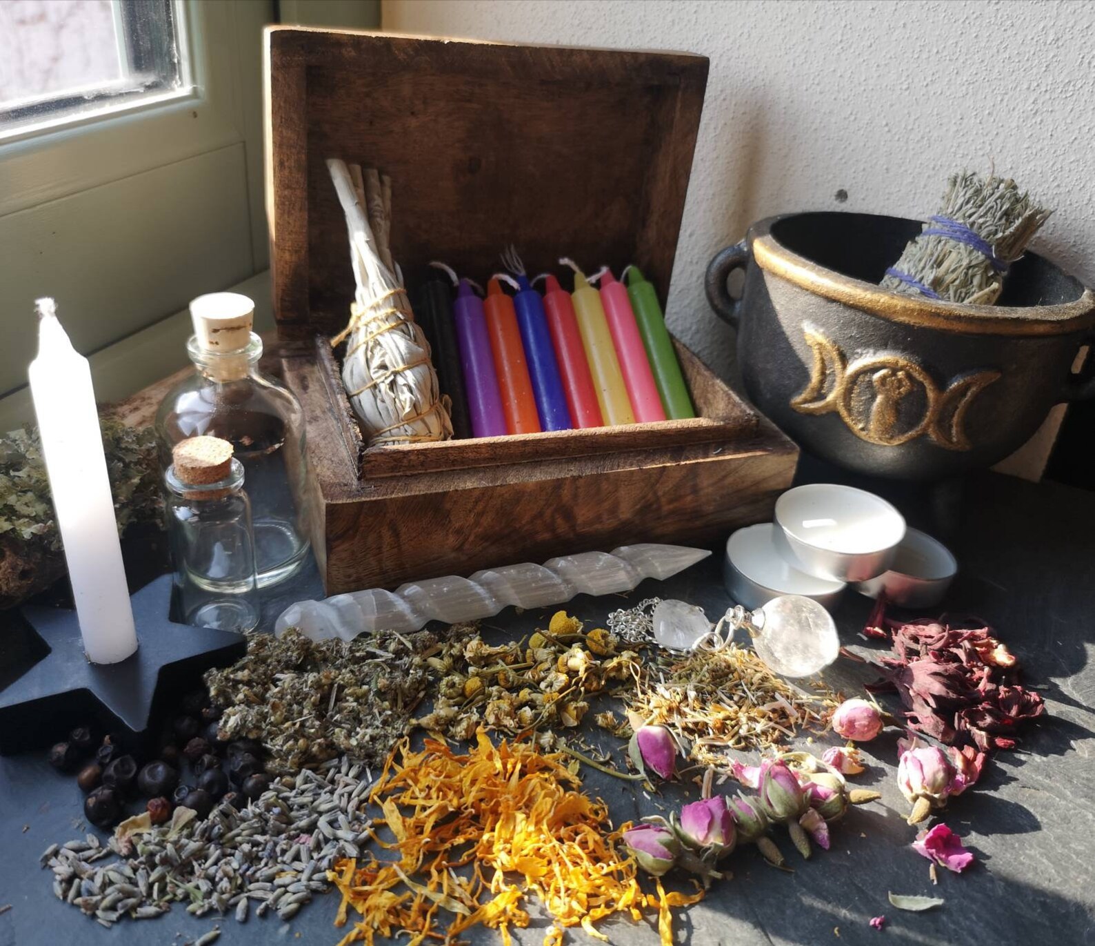 Beginner Witch Herbology Apothecary Spell Candles Ritual Etsy UK
