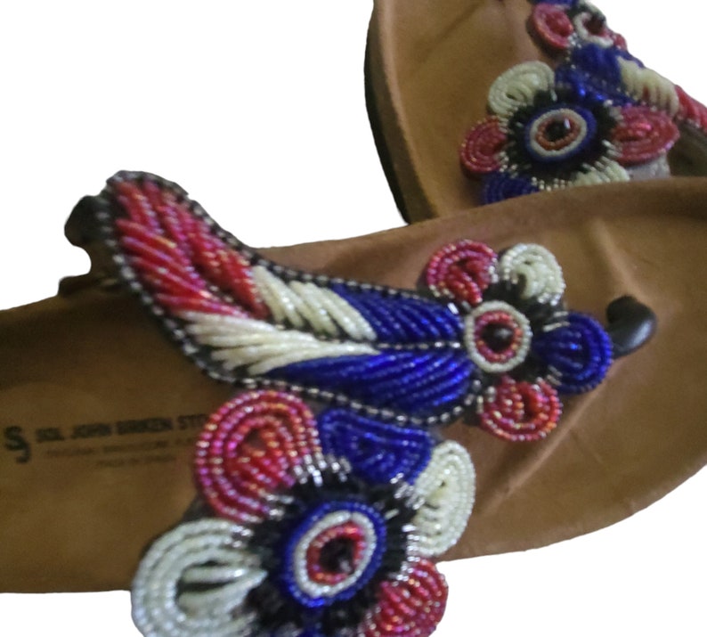 beaded birkenstock sandals