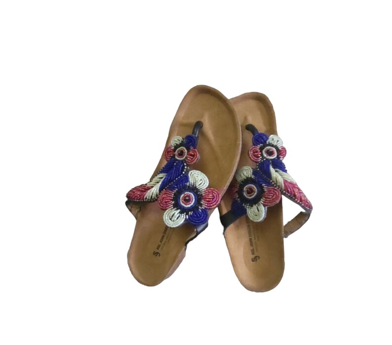 beaded birkenstock sandals