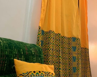 African Print Curtains – Handmade Ankara Cotton Panels, 54x96