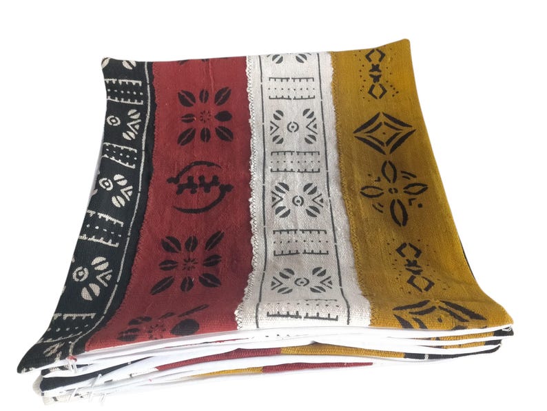 Mudcloth Throw Pillow Cover: Handmade Cotton, 20x20 16x16 image 7