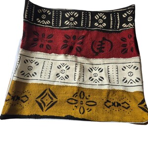 Mudcloth Throw Pillow Cover: Handmade Cotton, 20x20 16x16 image 10