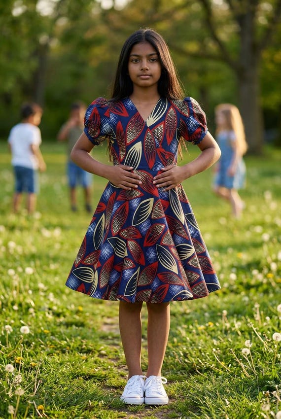 ankara flared dresses Purple Fit & Flare Ankara Dress | African Print | Sizes 10–22