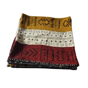 Mudcloth Throw Pillow Cover: Handmade Cotton, 20x20 16x16 image 9