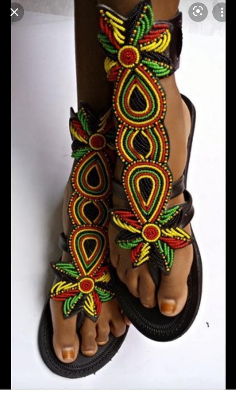 beaded birkenstock sandals