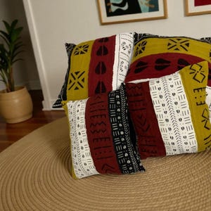 Mudcloth Throw Pillow Cover: Handmade Cotton, 20x20 16x16 image 3